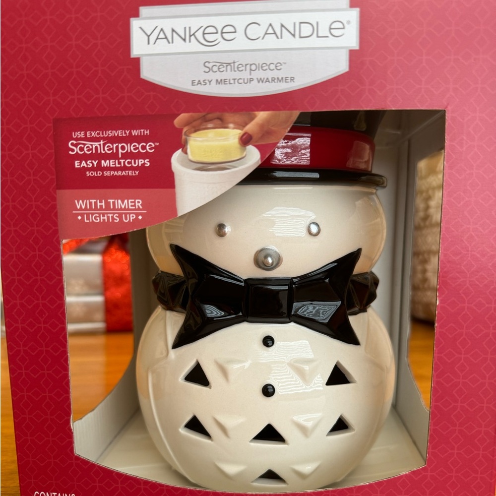 Yankee Candle Scenterpiece Warmer JACK FROST Snowman Wax Melter W/ Timer & Light